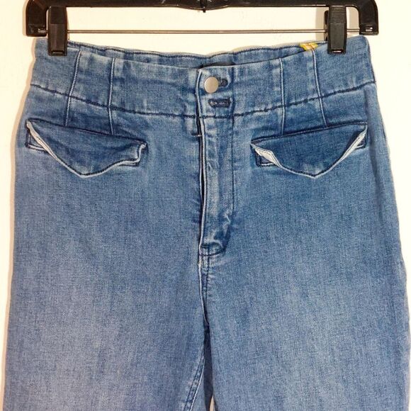 Anthropologie Maeve  Bombshell Slim Straight Jeans Style:OB1621587 Medium Wash - Picture 9 of 16